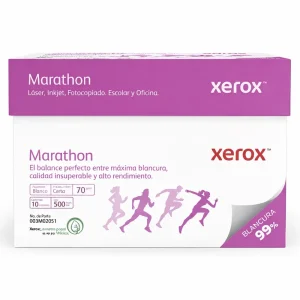 Caja de Papel Carta Xerox Marathon 5000 Hojas 99% Blancura
